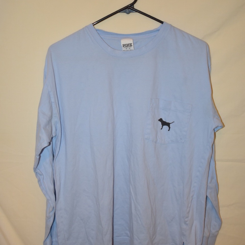 blue pink logo sleep shirt size s